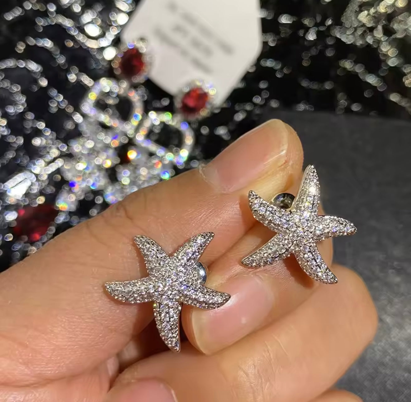 Dazzling Sterling Silver Star Stud Trendy Earrings
