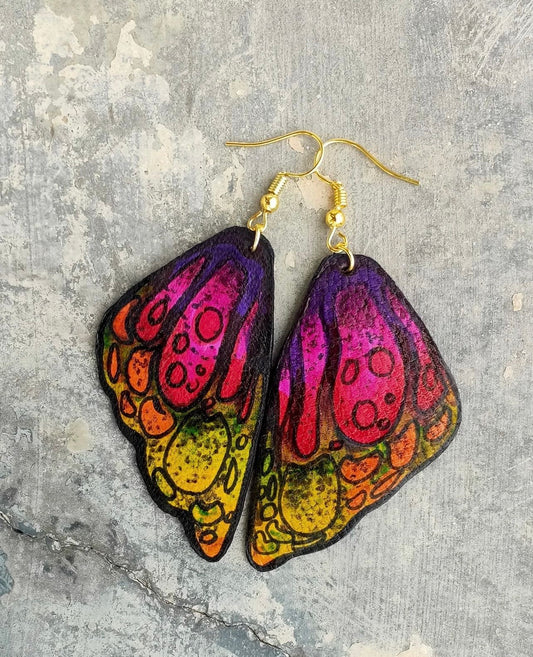 Leather Drop Dangle Earrings For Women’s Gift 100% Handmade