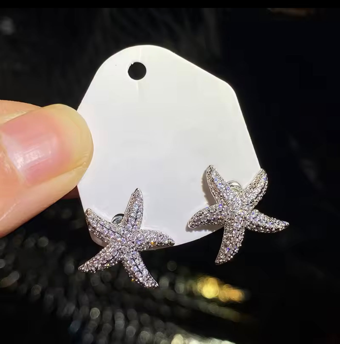Dazzling Sterling Silver Star Stud Trendy Earrings