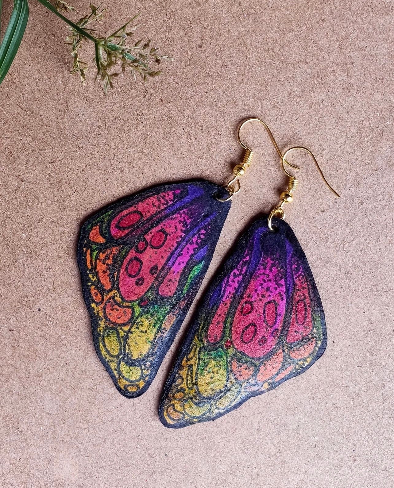 Leather Drop Dangle Earrings For Women’s Gift 100% Handmade