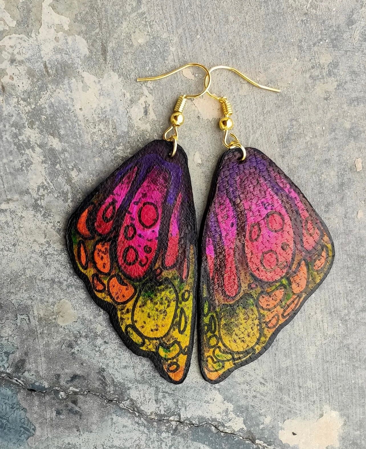 Leather Drop Dangle Earrings For Women’s Gift 100% Handmade