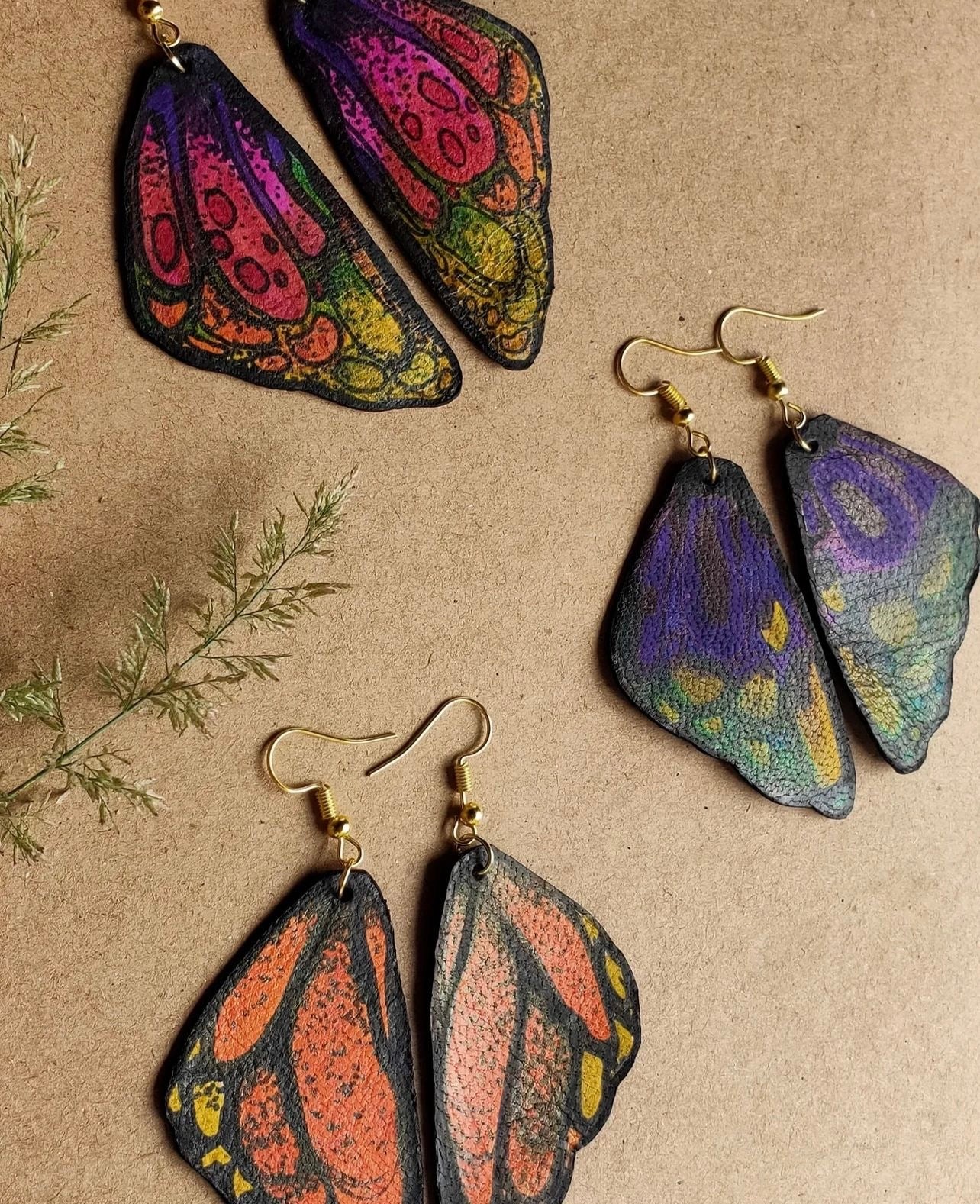 Leather Drop Dangle Earrings For Women’s Gift 100% Handmade